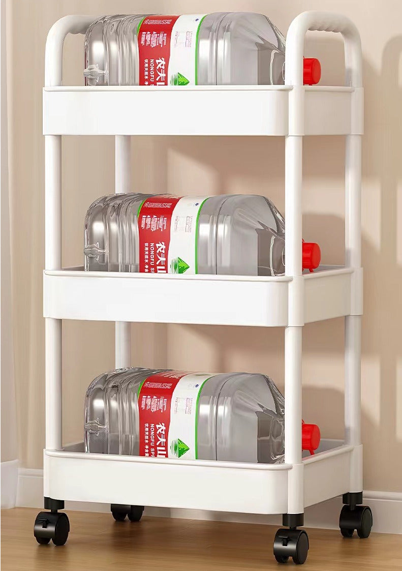 3 Tier Storage Trolley Cart On Wheels Kitchen Bathroom Laundry Rolling Rack